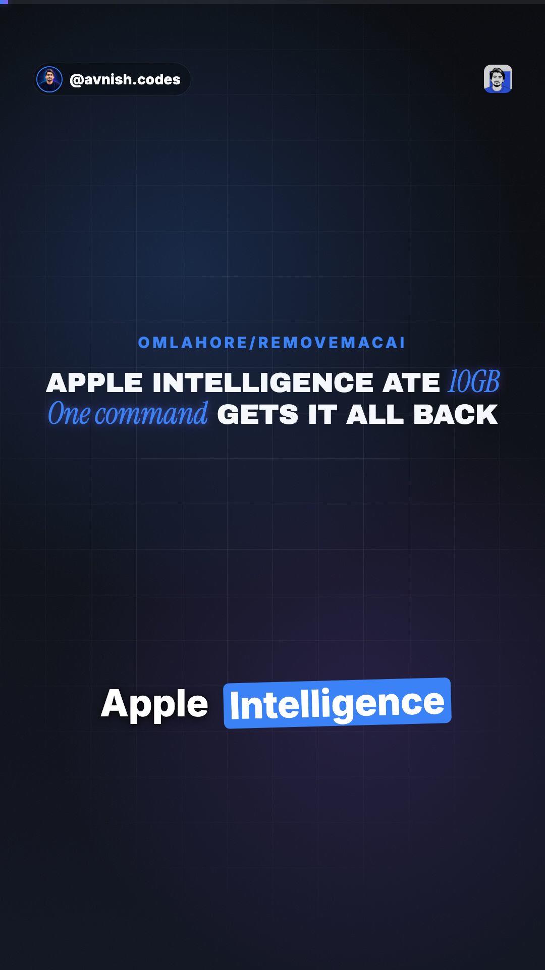RemoveMacAI: remove Apple Intelligence on macOS 27